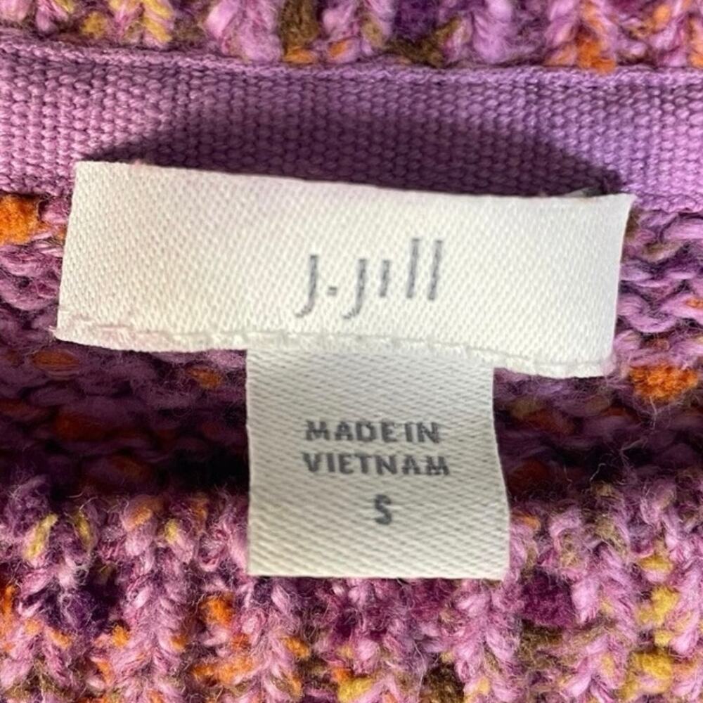 J. Jill Women’s Small Harvest Moon Persian Violet Crewneck Sweater W/ Slub Yarns - Picture 2 of 3